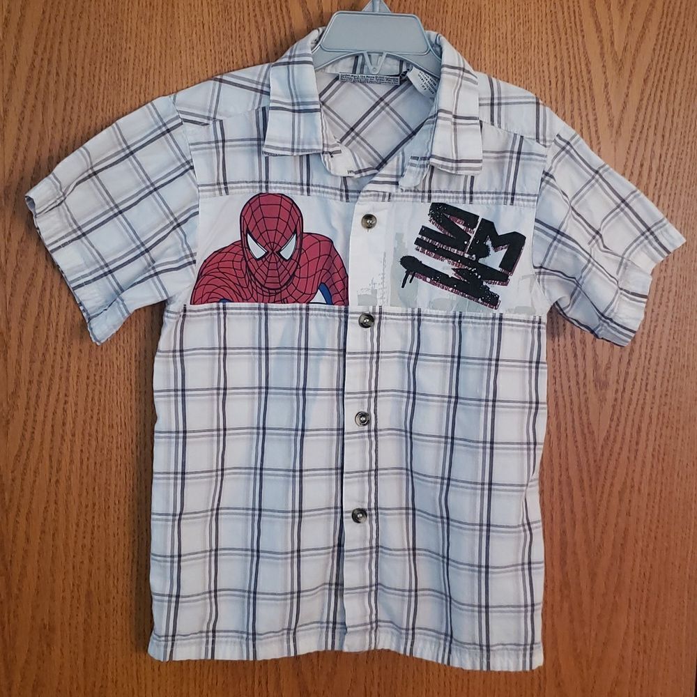 Nice Boy's Spider-Man 3 Button Down Shirt Sz 6